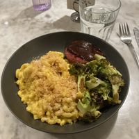 Mac & cheese with juicy marbles  at Kafé Plattan in Stockholm