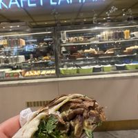 Philly cheese steak wrap   at Kafé Plattan in Stockholm