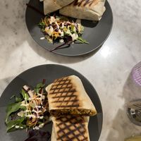 Breakfast burritos and cheesesteak wrap  at Kafé Plattan in Stockholm