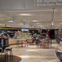 Looking in at Kafé Plattan in Stockholm