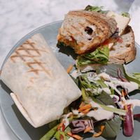 sándwich de tofu   at Kafé Plattan in Stockholm