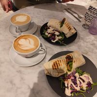 Philly cheese steak wrap at Kafé Plattan in Stockholm