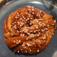Cinnamon bun at Kafé Plattan in Stockholm
