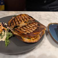 Tofu bahn-mi with kimchi (also with dammsugare) at Kafé Plattan in Stockholm