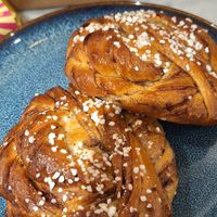 Cinnamon roll at Kafé Plattan in Stockholm