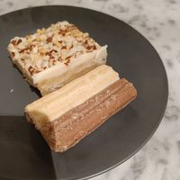 A blondie and strasskaka at Kafé Plattan in Stockholm