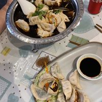 Fried dumplings and a chili hot pot at Mormors Dumplings in Stockholm