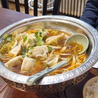 Hot pot dumplings and Mapu tofu at Mormors Dumplings in Stockholm