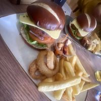 Thai vegan burger  at The Royal Oak  in Fishguard