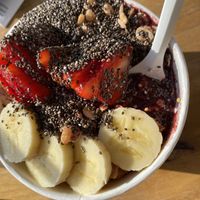 Açaí berry with chia and banana  at Asava Juice & Smoothies in Kanab