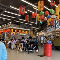 Seating area inside the shop/restaurant   at Japan Centre Ichiba in West London