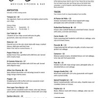 Menu at Chica Bonita - Publika in Kuala Lumpur