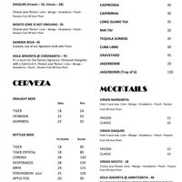 Menu at Chica Bonita - Publika in Kuala Lumpur