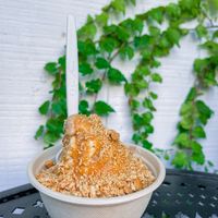 Vanilla soft serve with peanut butter & graham crackers  at Like No Udder in Providence
