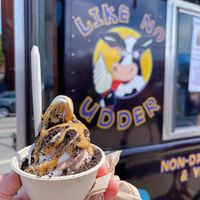 Twist soft serve with pb & Oreo at Like No Udder in Providence