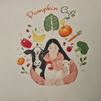 Wall art. at Pumpkin Cafe in Antalya