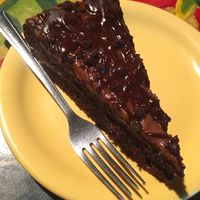 chocolate cake at Eden Alley Cafe in Kansas City