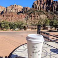 That patio view 😍 at FeelLove Coffee in Springdale