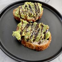 Avo toast  at FeelLove Coffee in Springdale
