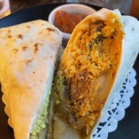 Vegan sausage breakfast burrito  at FeelLove Coffee in Springdale