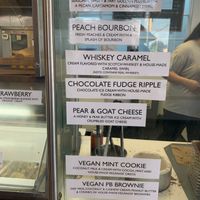 2 of 4 vegan ice cream flavors  at Rocko's Ice Cream Tacos in Santa Clara