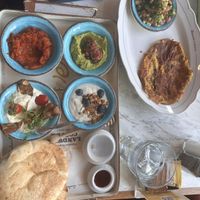 Vegan Tel Aviv breakfast   at Cafe Landwer - Cleveland Circle in Boston