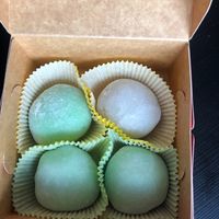 3 different flavours - chocolate, kiwi and apple. Too bad they don’t post ingredients anywhere, i would like to know what the filling was made of. at Mochi in Riga
