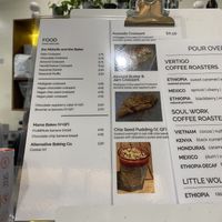 Menu  at 1 Oz Coffee in Mountain View