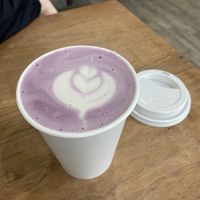 Ube latte  at 1 Oz Coffee in Mountain View