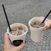 iced chai latte at Stow 2 Go in Ljubljana