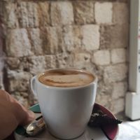 Oat milk Cappuccino at Glam Beer Therapy in Dubrovnik
