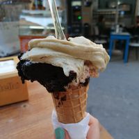 Cherry chocalate+pistachio+almond at Gelateria Al Cassaro in Palermo