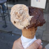 Hazelnut, DARK chocolate at Gelateria Al Cassaro in Palermo
