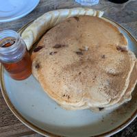 Vegan banana bread pancakes at The Cabin in Sheffield