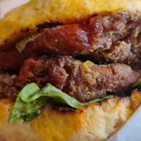 Seitan chickn burger at The Forest in Oroklini