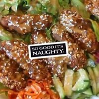 Birdless Teriyaki Wings with salad at The Forest in Oroklini