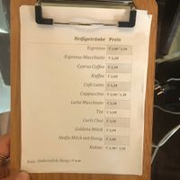 Menu, the Kakao is vegan, organic and Fairtrade  at Carls Laden in Leipzig