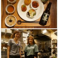 Menu formula rice+tea+soup+ salad+ tofu burger+potato croquette+ chili bean+ steamed veggie 1300 yen (10 euros approx)

The organic beer 500 yen at Vegan Cafe - Mondano in Hiroshima