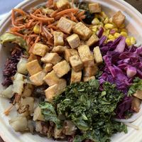 Build your own tofu bowl with purple rice base  at BIBIBOP in Centerville