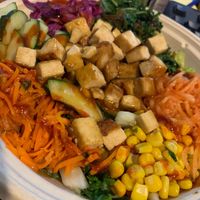 Plant based tofu bowl at BIBIBOP in Centerville