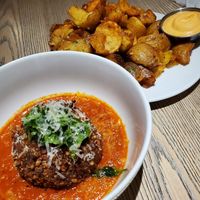 Crispy potatoes  #Veganuary at MILA in Vancouver