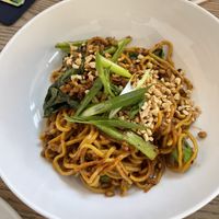 Dan Dan noodles, spicy but delicious  at MILA in Vancouver