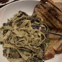 Mushroom sausage tagliatelle!   at MILA in Vancouver