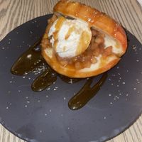 apple pie bao  at MILA in Vancouver