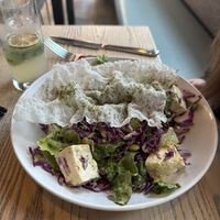 Edamame salad with Tofu  at MILA in Vancouver