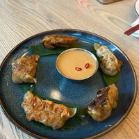 Pork gyoza at MILA in Vancouver