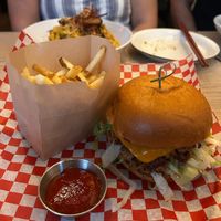 Smash burger at MILA in Vancouver