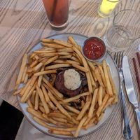 Steak frites at MILA in Vancouver
