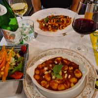 Gnocci with vegan cheese and Fussilli with eggplant anf vegan cheese at Ciro and Sons in Florence