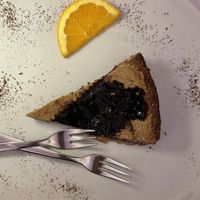 Blueberry vegan tart  at Ciro and Sons in Florence